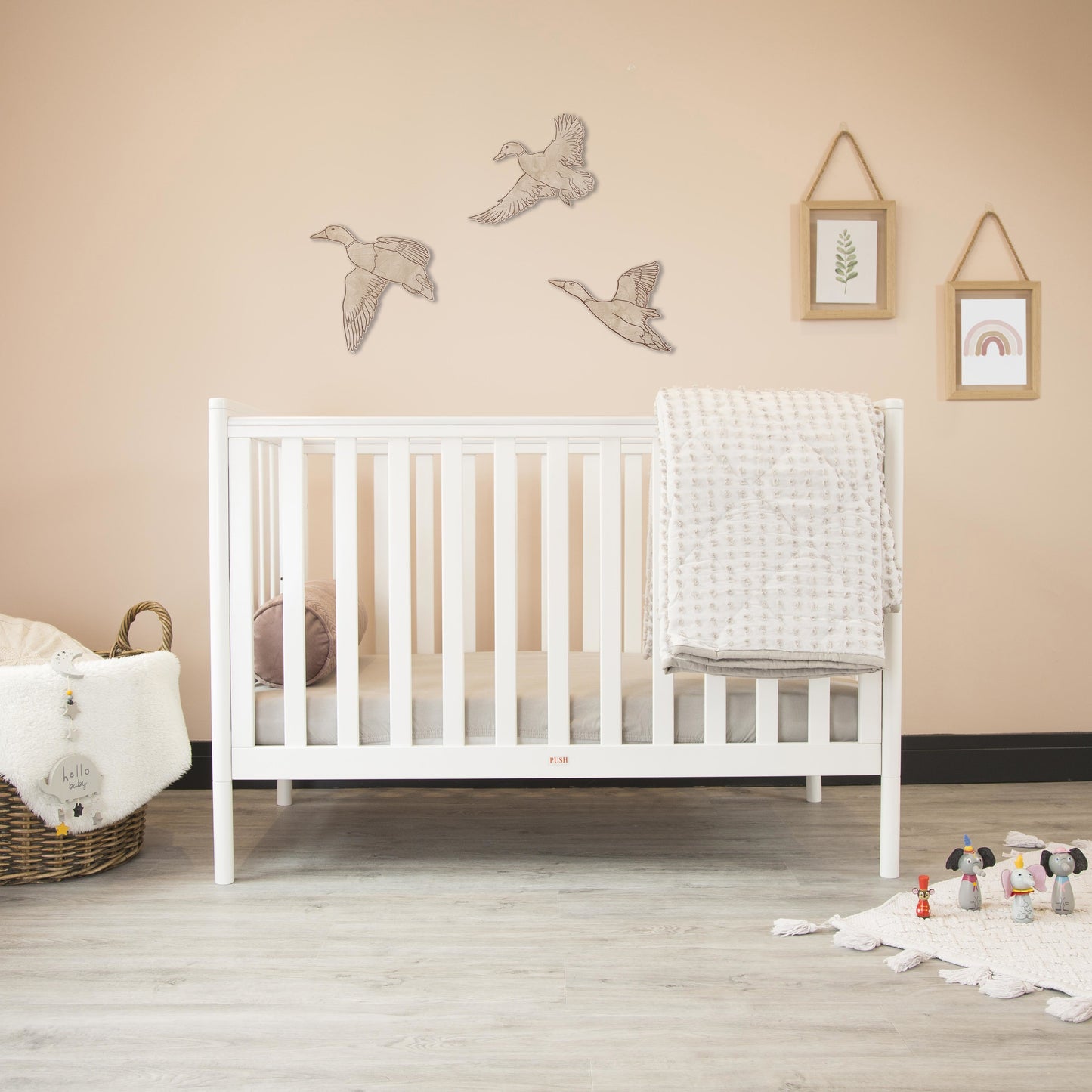 Flying Goose Wall Décor | Handmade Birchwood Rustic Nursery Decoration