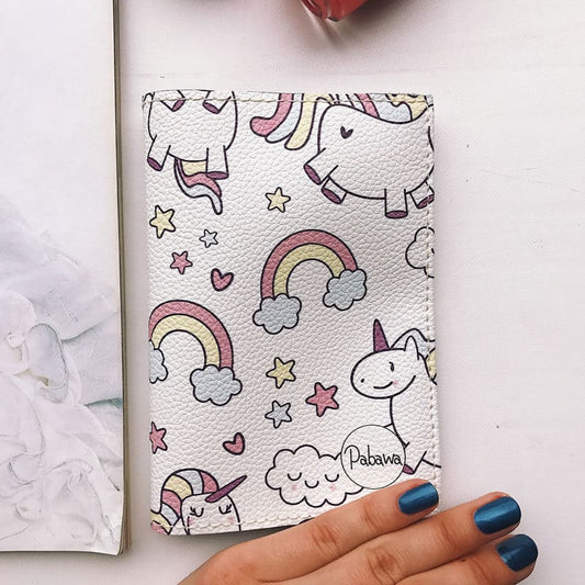 Baby Girl Passport Holder - Unicorns