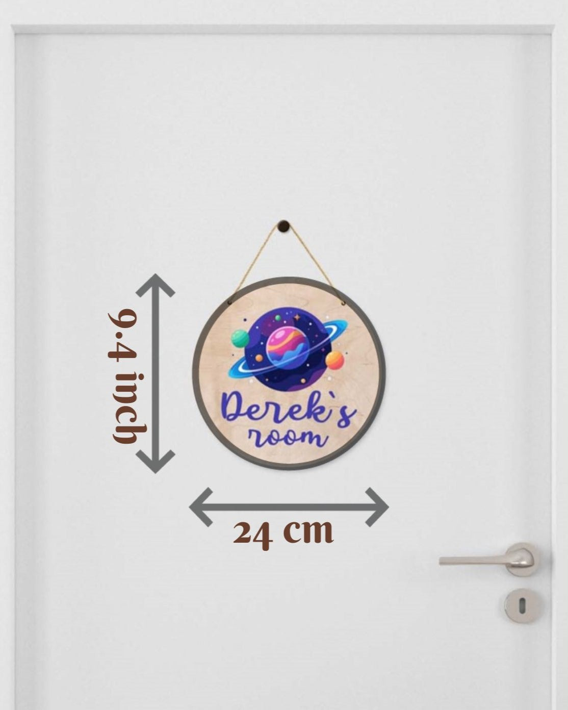 Custom Round Nursery Sign | Personalized Name & Design (Dino, Safari, Rainbow & More)