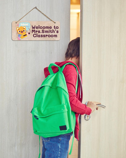 Panneau de classe personnalisé | Nom et design d'école de professeur personnalisés