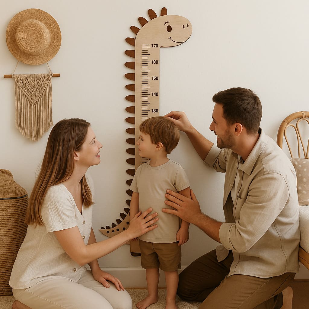 Wooden Growth Chart - Dinosaur Nursery