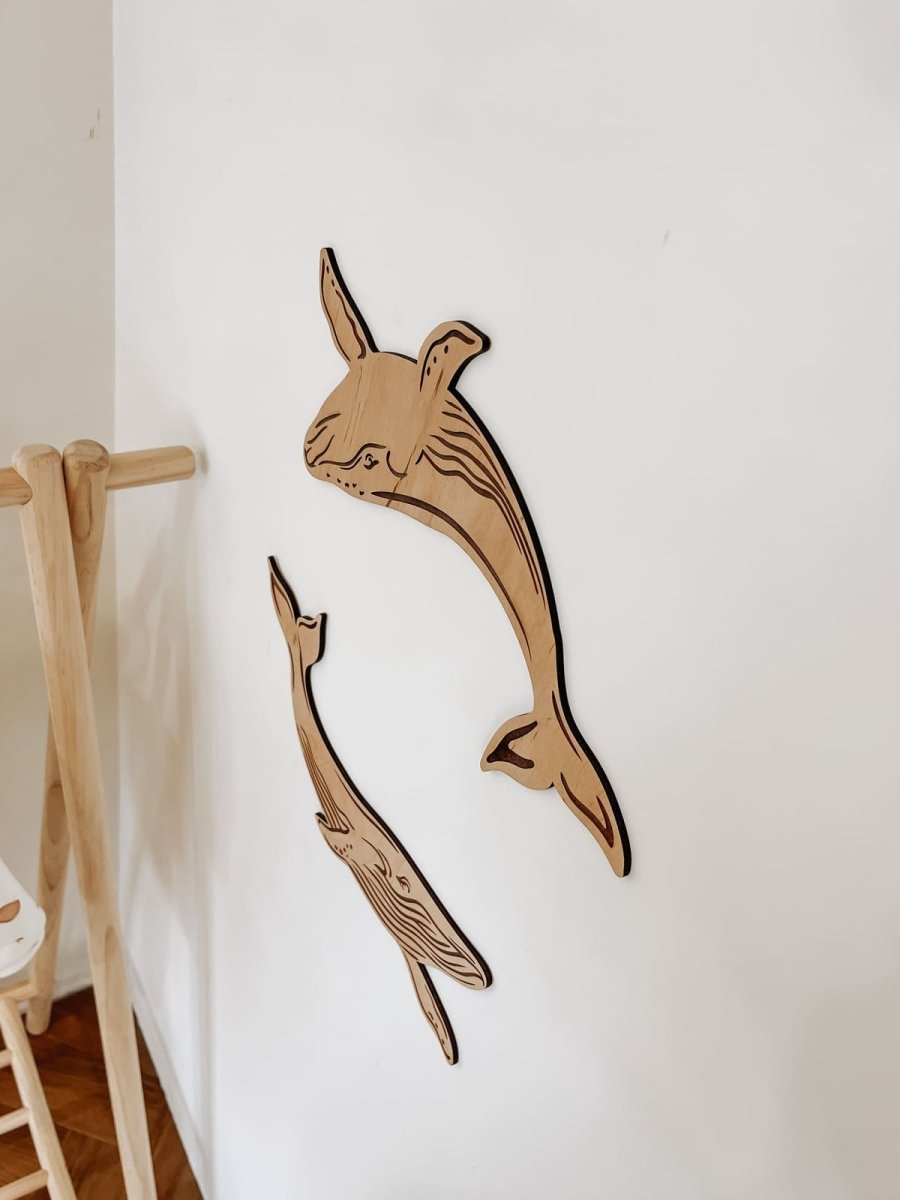 Декор на стіну дитячої - 2 кити - Agukids