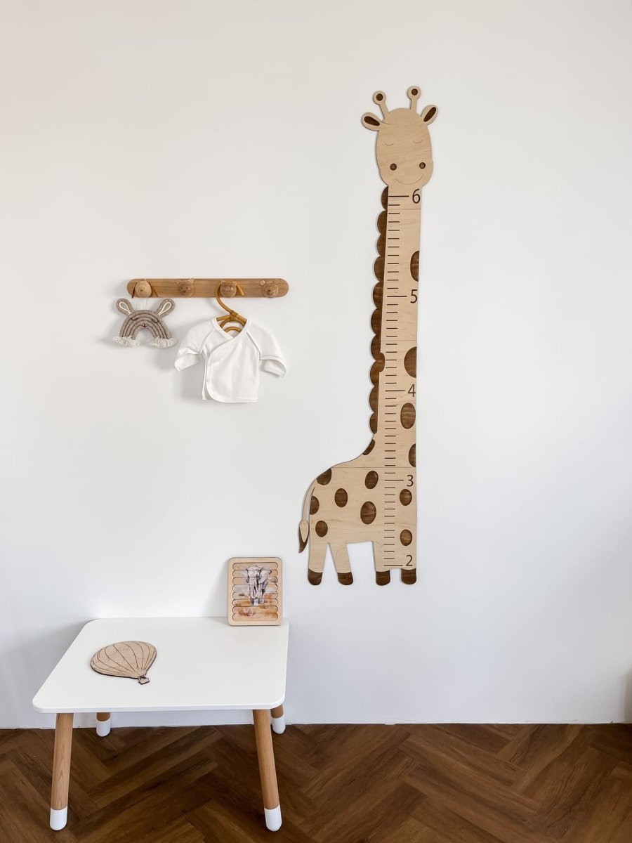 Сафарі декор для дитячої ростомір на стіну - Жирафа - Agukids